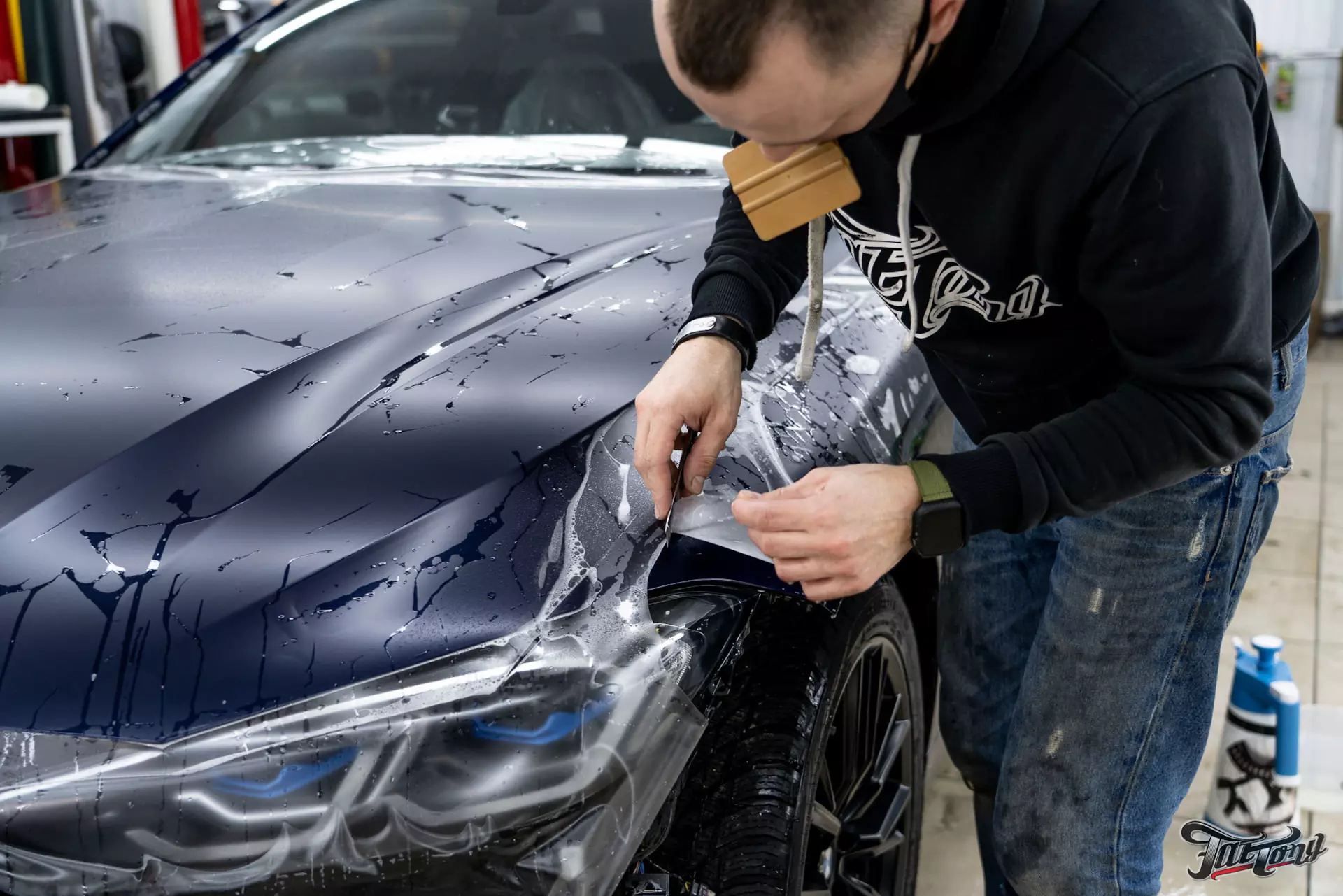 BMW 440i. Оклейка в матовый полиуретан